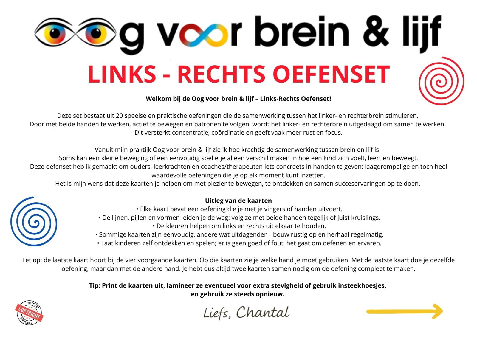 links rechts oefenset uitleg
